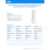 Feit Linear PL GX24Q-3 4-Pin LED Bulb Bright White 32 Watt Equivalence 1 pk