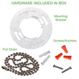 ETI 3.68 in. H X 10 in. W X 10 in. L White Ceiling Light