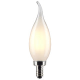 Satco CA10 (Flame Tip) E12 (Candelabra) Filament LED Bulb Warm White 40 Watt Equivalence 1 pk