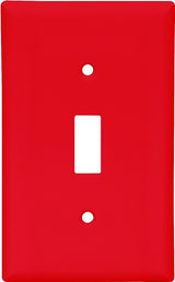 Eaton Wiring Devices 5134RD-BOX Wallplate, 4-1/2 in L, 2-3/4 in W, 1 -Gang, Nylon, Red, High-Gloss, Pack of 15