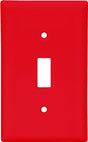 Eaton Wiring Devices 5134RD-BOX Wallplate, 4-1/2 in L, 2-3/4 in W, 1 -Gang, Nylon, Red, High-Gloss, Pack of 15