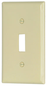 Eaton Wiring Devices 5134LA Wallplate, 4-1/2 in L, 2-3/4 in W, 1 -Gang, Nylon, Light Almond, High-Gloss