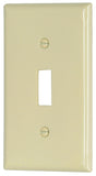 Eaton Wiring Devices 5134LA Wallplate, 4-1/2 in L, 2-3/4 in W, 1 -Gang, Nylon, Light Almond, High-Gloss