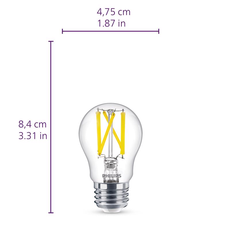 Philips A15 E26 (Medium) LED Bulb Soft White 40 Watt Equivalence 2 pk