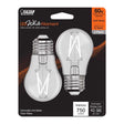 Feit White A15 E26 (Medium) Filament LED Bulb Soft White 60 Watt Equivalence 2 pk