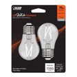 Feit White A15 E26 (Medium) Filament LED Bulb Soft White 75 Watt Equivalence 2 pk