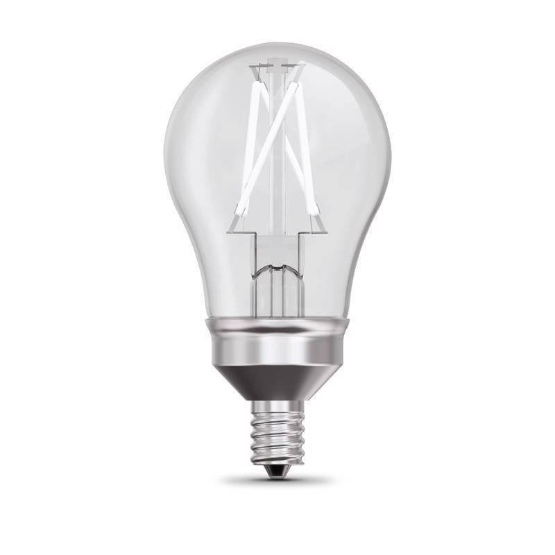Feit White A15 E12 (Candelabra) Filament LED Bulb Soft White 75 Watt Equivalence 2 pk