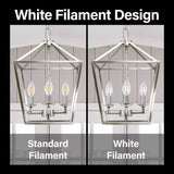 Feit White BA10 E12 (Candelabra) Filament LED Bulb Soft White 40 Watt Equivalence 2 pk