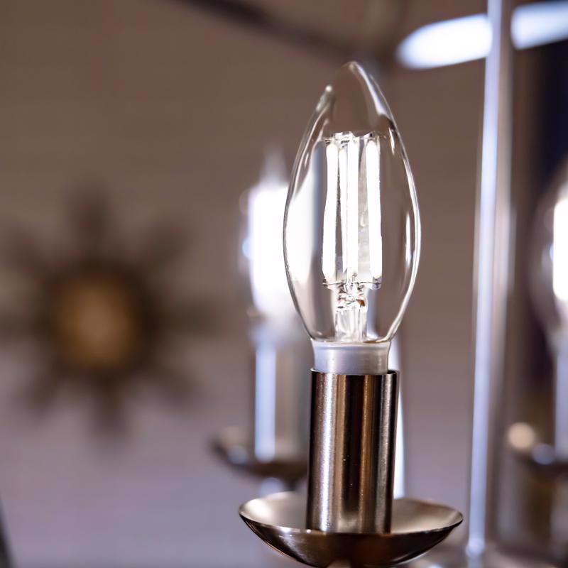 Feit White B10 E12 (Candelabra) Filament LED Bulb Daylight 40 Watt Equivalence 2 pk