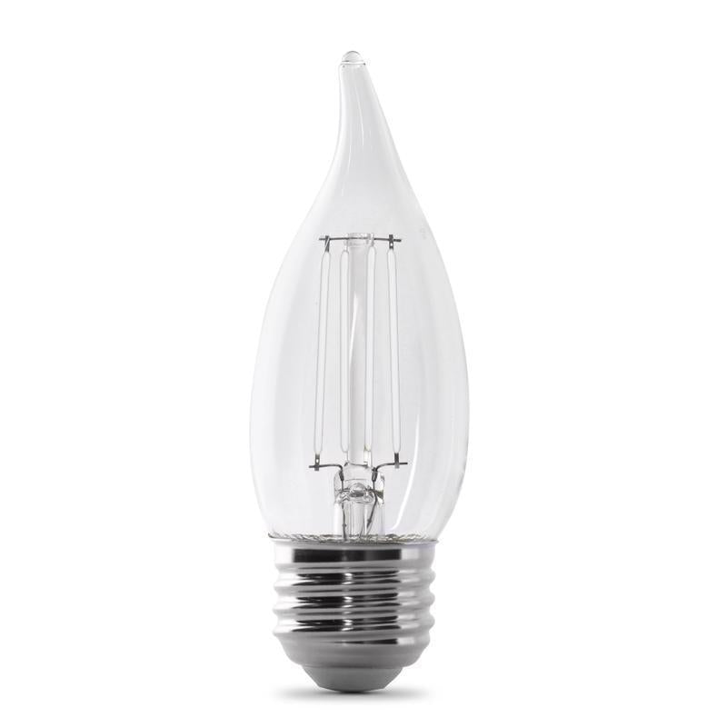 Feit White BA10 E26 (Medium) Filament LED Bulb Daylight 40 Watt Equivalence 2 pk