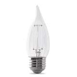 Feit White BA10 E26 (Medium) Filament LED Bulb Daylight 40 Watt Equivalence 2 pk