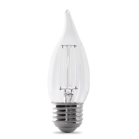 Feit White BA10 E26 (Medium) Filament LED Bulb Daylight 40 Watt Equivalence 2 pk