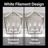 Feit White BA10 E26 (Medium) Filament LED Bulb Daylight 40 Watt Equivalence 2 pk