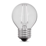 Feit White G16.5 E26 (Medium) Filament LED Bulb Soft White 60 Watt Equivalence 2 pk