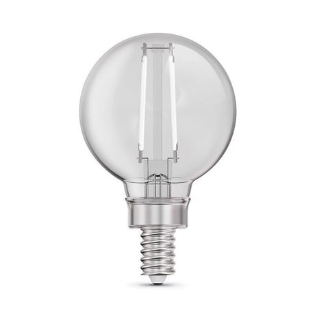 Feit White G16.5 E12 (Candelabra) Filament LED Bulb Soft White 60 Watt Equivalence 2 pk
