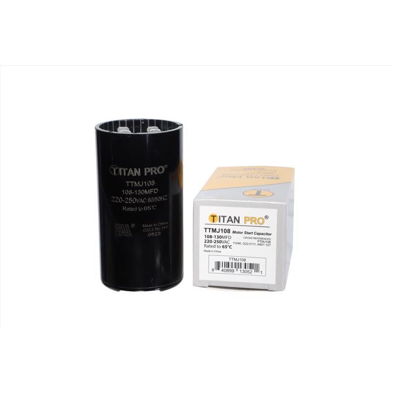 Titan Pro 108-130 MFD 250 V Round Start Capacitor