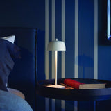 Zafferano Theta 11.8 in. Matte White Cordless Desk Lamp