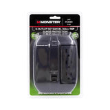 Monster Just Power it Up 0 ft. L 6 outlets Wall Tap Surge Protector w/USB Black 1200 J