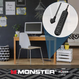 Monster Just Power It Up 4 ft. L 3 outlets Power Strip Black