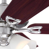 Westinghouse Vintage 52 in. Brushed Nickel Brown LED Indoor Ceiling Fan