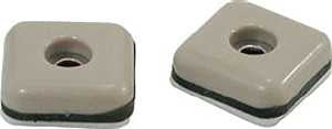 Shepherd Hardware 9240 Furniture Pad, Square, 1 in Dimensions, 75 lb, Polyethylene, Tan, 8 PK