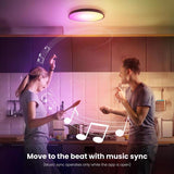 Feit Smart 15 in. H X 15 in. W X 5.5 in. L Matte Black White Smart-Enabled Ceiling Fixture