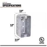 Southwire Old Work 16.5 cu in Rectangle Galvanized Steel Electrical Box Gray