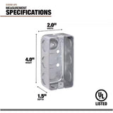 Southwire Old Work Rectangle Steel 1 gang Box Mount