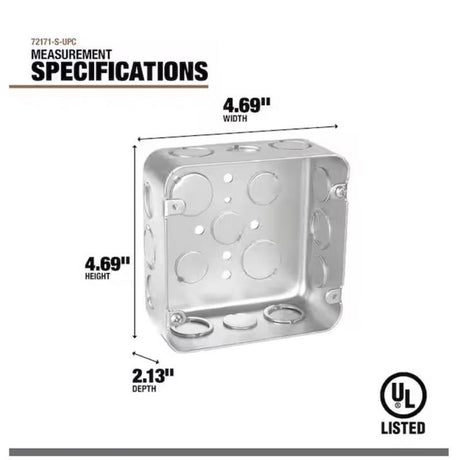 Southwire New and Old Work Square Steel Electrical Box