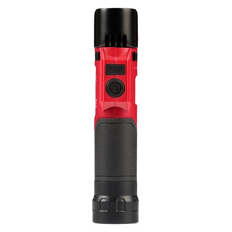 Milwaukee 500 lm Black/Red LED Rechargeable Flashlight