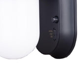 Dualux Motion-Sensing Solar Powered LED Black Security Wall Light