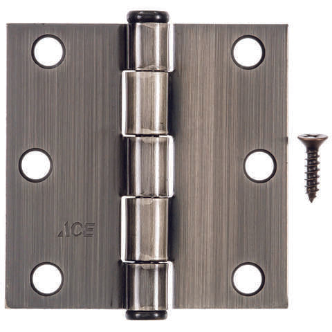 Ace 3 in. L Antique Brass Residential Door Hinge 3 pk