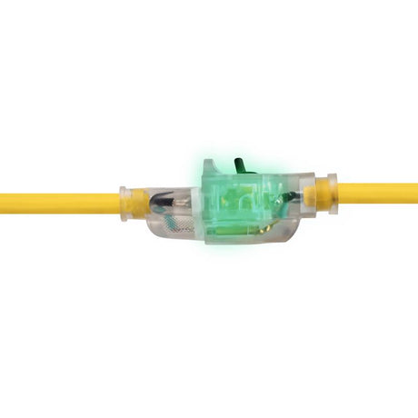 Monster Just Power It Up Outdoor 100 ft. L Yellow Extension Cord 14/3 SJTW
