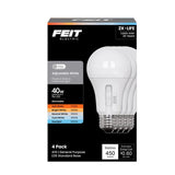 Feit A19 E26 (Medium) LED Bulb Adjustable White 40 Watt Equivalence 4 pk
