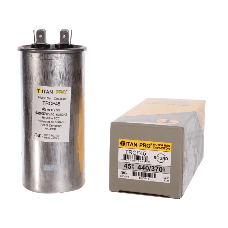 Titan Pro 45 MFD 440 V Round Run Capacitor