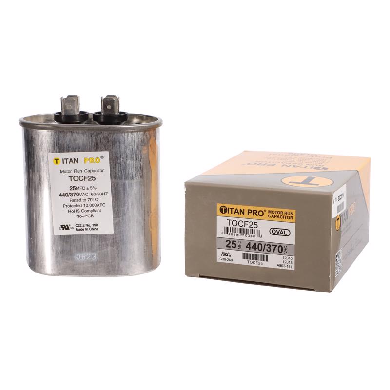Titan Pro 25 MFD 440 V Oval Run Capacitor