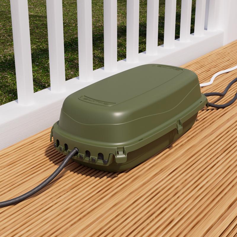 D-Line New and Old Work Rectangle Plastic Weatherproof Box Green