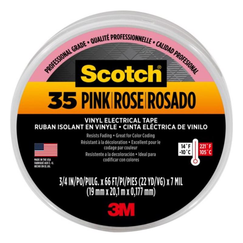 Scotch Pink Vinyl Electrical Tape