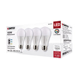 Satco A19 E26 (Medium) LED Bulb Tunable White/Color Changing 100 Watt Equivalence 4 pk