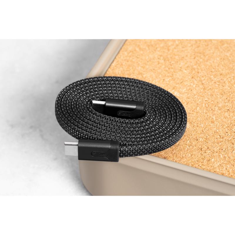 Statik MagStack Slim USB-A to USB-C Cable 6.6 ft. Black