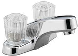 Peerless P240LF Series Bathroom Faucet, Standard Spout, Chrome Plated, 1 in Plate Size, 4 in, 1.2 gpm, 2-Handle