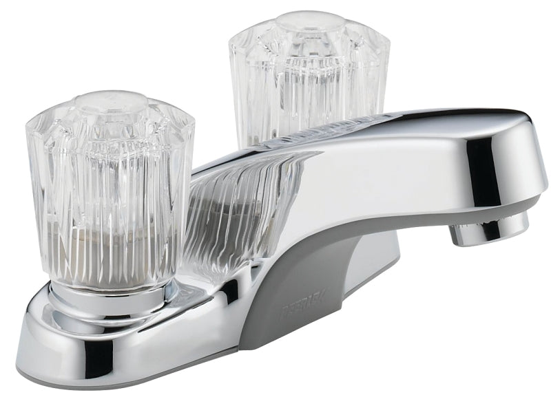Peerless P240LF Series Bathroom Faucet, Standard Spout, Chrome Plated, 1 in Plate Size, 4 in, 1.2 gpm, 2-Handle