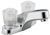Peerless P240LF Series Bathroom Faucet, Standard Spout, Chrome Plated, 1 in Plate Size, 4 in, 1.2 gpm, 2-Handle