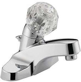 Peerless P188621LF Bathroom Faucet, 1.2 gpm, 1-Handle, Brass, Chrome Plated, Knob Handle, Standard Spout