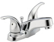 Delta Peerless Tunbridge Series P299628LF Bathroom Faucet, 1.2 gpm, 2-Handle, Metal, Chrome Plated, Lever Handle