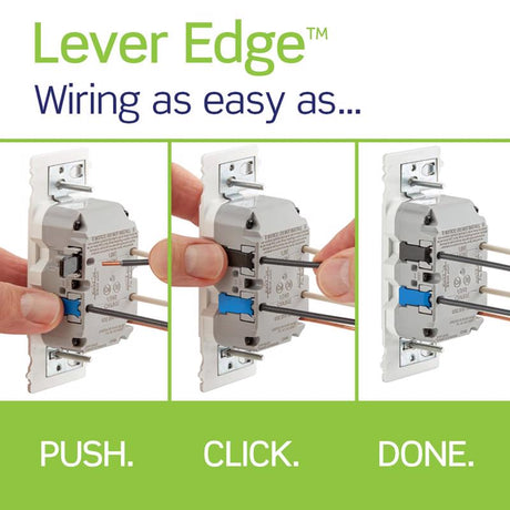 Leviton Lever Edge 15 amps 125 V White GFCI Outlet 3 pk