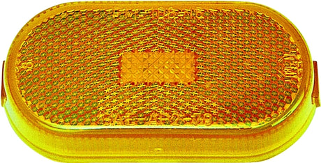 PM V108WA Marker Light, Rectangular, 4.07 in W, 2.04 in H, 12 V, Incandescent Lamp, Amber Lens, Screw
