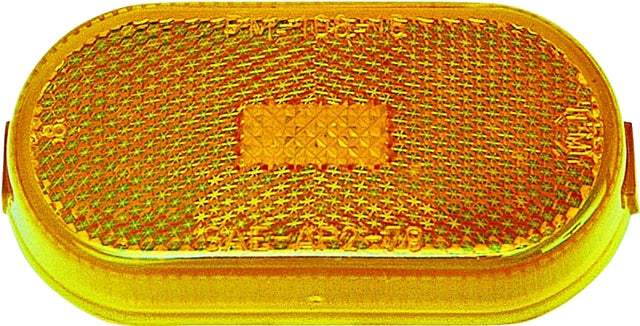 PM V108WA Marker Light, Rectangular, 4.07 in W, 2.04 in H, 12 V, Incandescent Lamp, Amber Lens, Screw