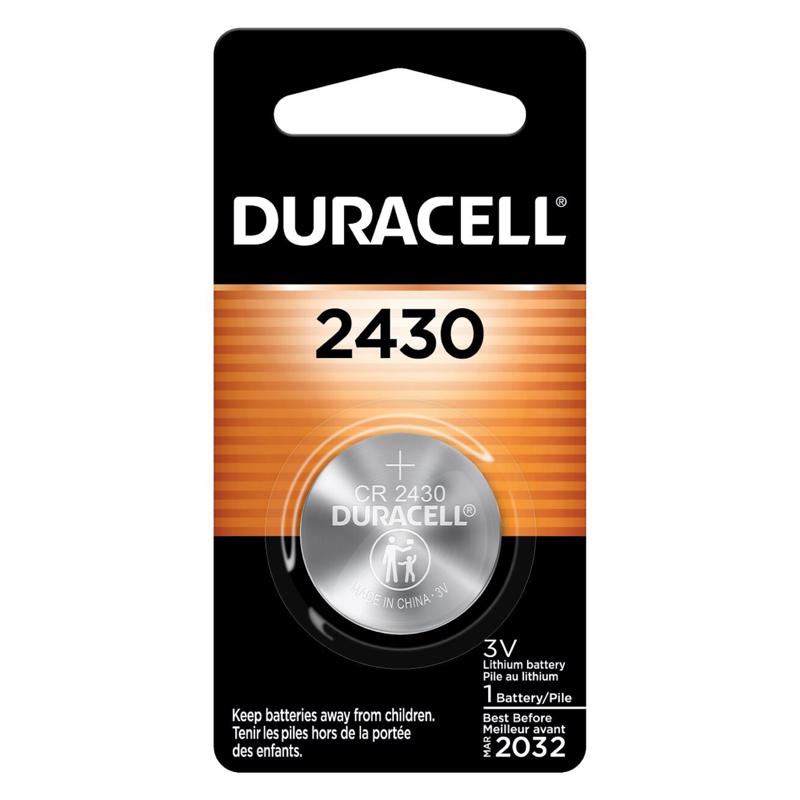 Duracell Lithium Coin 2430 3 V 285 mAh Medical Battery 1 pk, Pack of 6