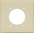 Eaton Wiring Devices 2168V-BOX Power Outlet Wallplate, 4-1/2 in L, 4-9/16 in W, 2 -Gang, Thermoset, Ivory